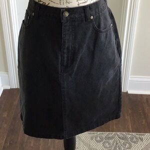 Vintage Newport News Black Knee-Length denim jean  Skirt Sz 10